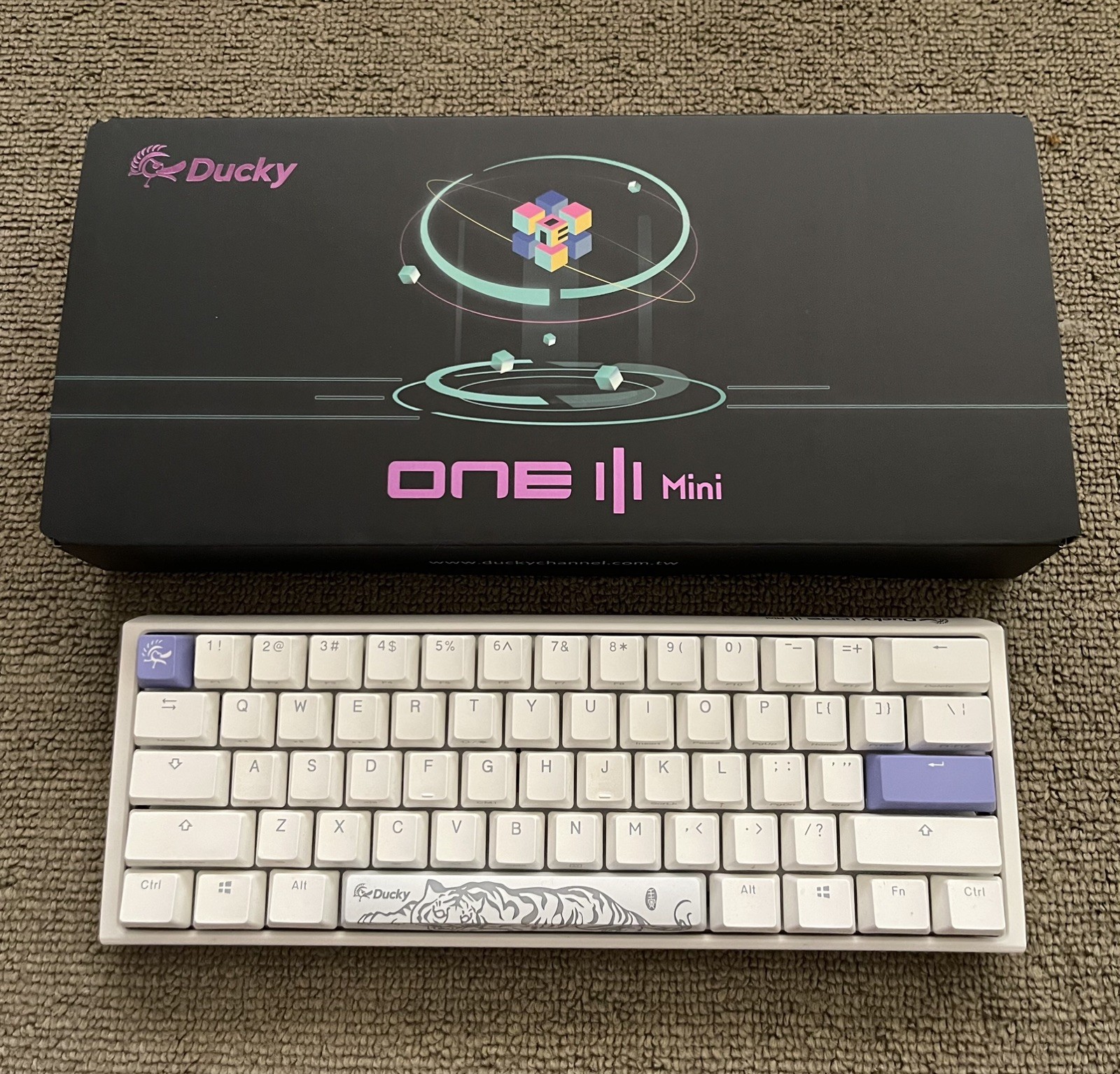 Ducky One 3 Mini Wired 60% RGB Mechanical Gaming Keyboard White MX Red Switches