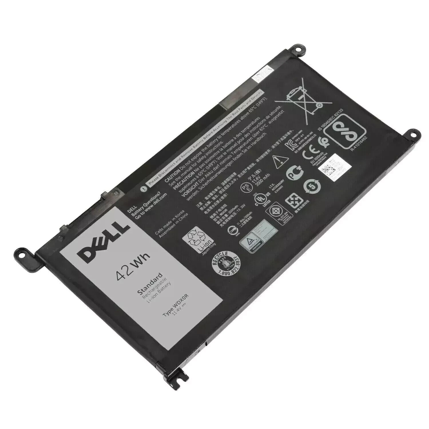 Genuine WDX0R WDXOR For DELL Inspiron Battery 15 5567 5568 13 5368 7368 P66F