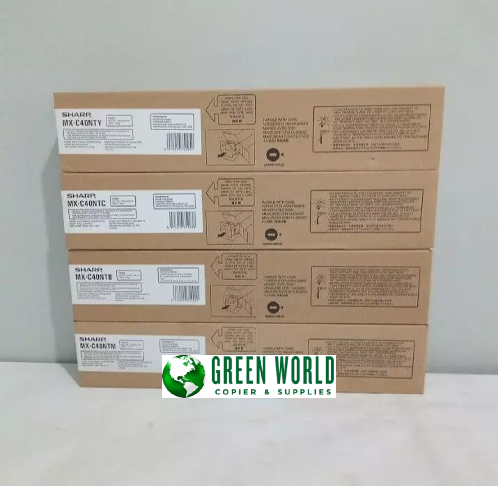 Sharp MX-C40NT Toner Cartridges Set CMYK For MXC311 MXC312 MXC401 Genuine