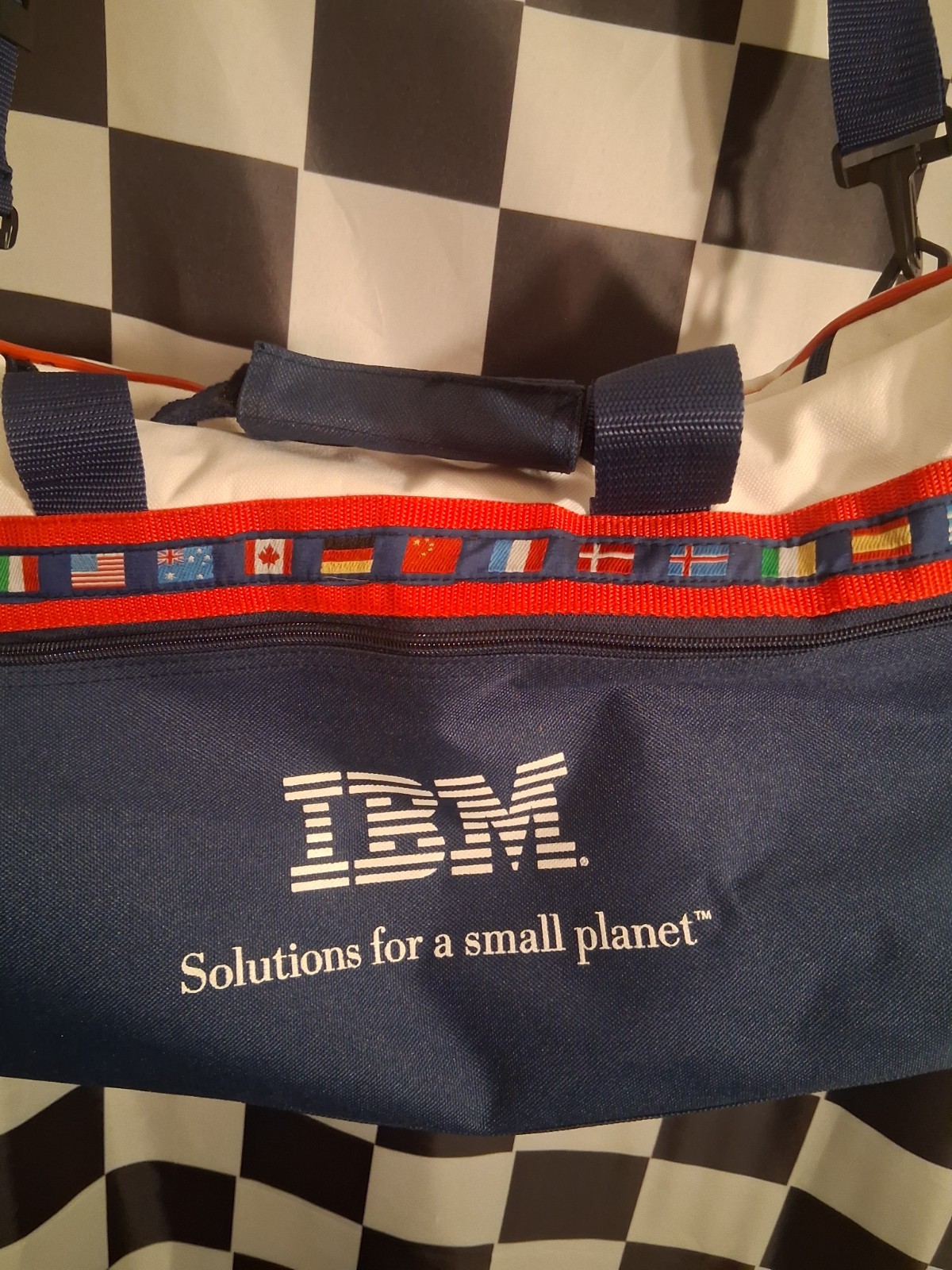 IBM Carry On Luggage Solutions For A Small World Vintage Tech Gym Bag Flags