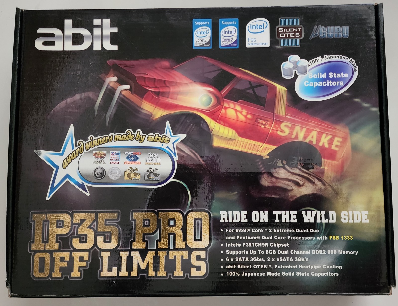 Abit IP35 Pro Intel LGA775 Motherboard in Original Box with Core 2 Quad CPU