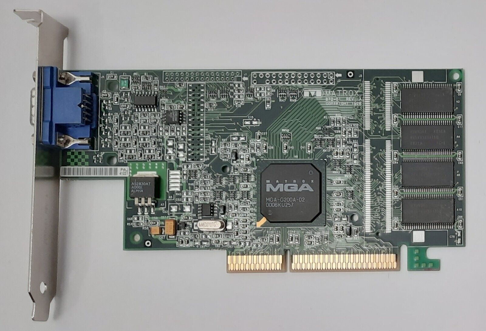 Matrox Millennium G200 LE AGP Graphics Card (G2DMILA/8D/OE2, 8MB, Retro, 2000)