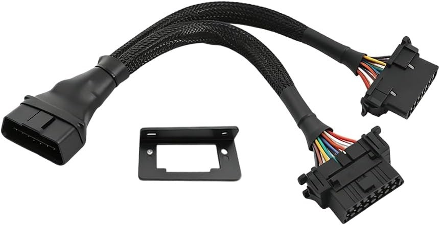 OBD2 Y Splitter Extension Adapter Cable 1FT 16 Pin OBDII Diagnostic Tool