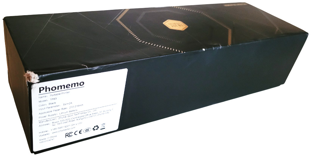Phomemo Portable Printer TP83 Black New with Open Box See Description
