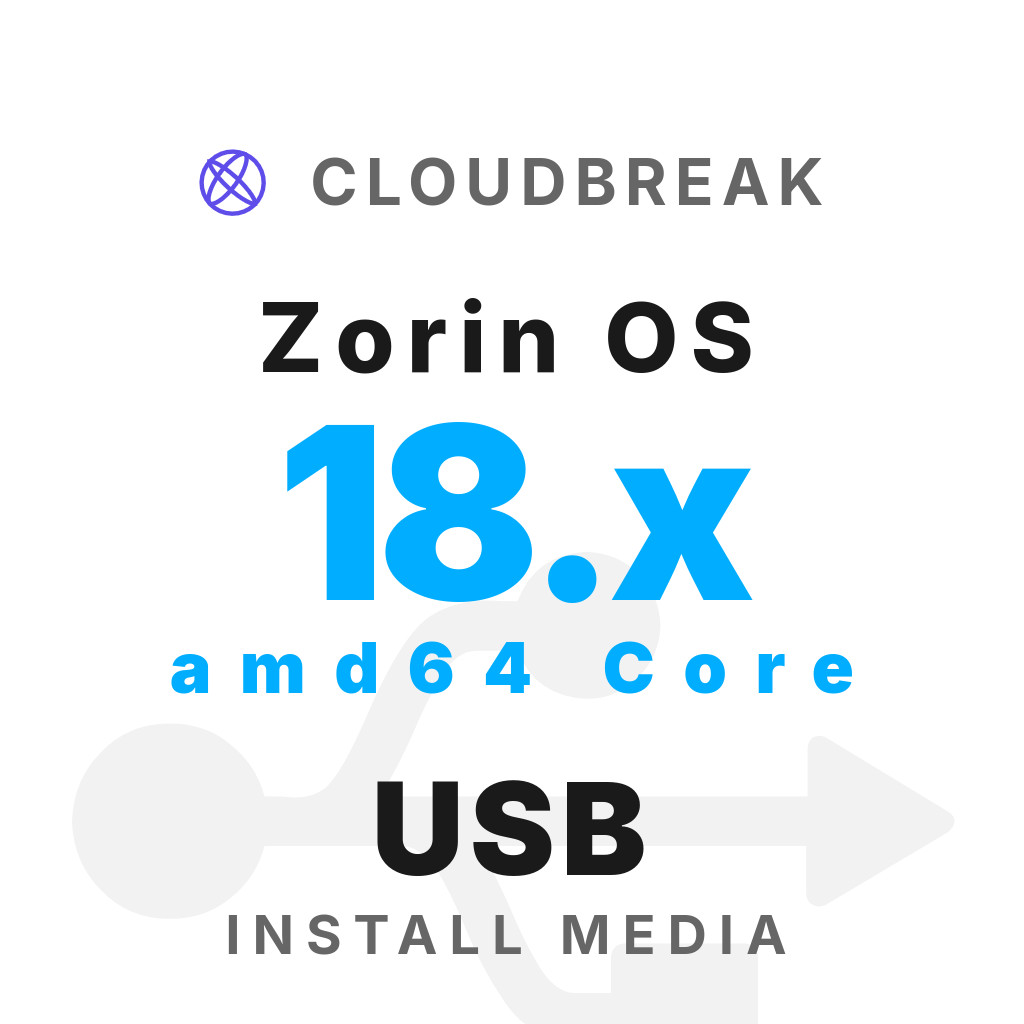 Zorin OS 18.x amd64 Core Bootable/Live Install USB NEW