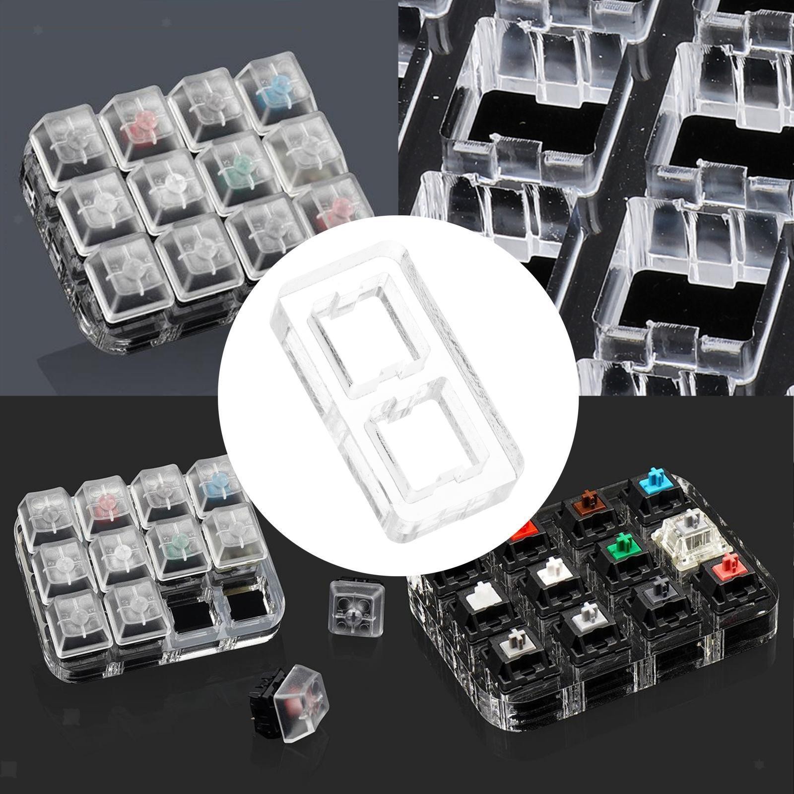 Clear Switch Tester Base Acrylic Plate for Cherry Mx Switch 1x2 board