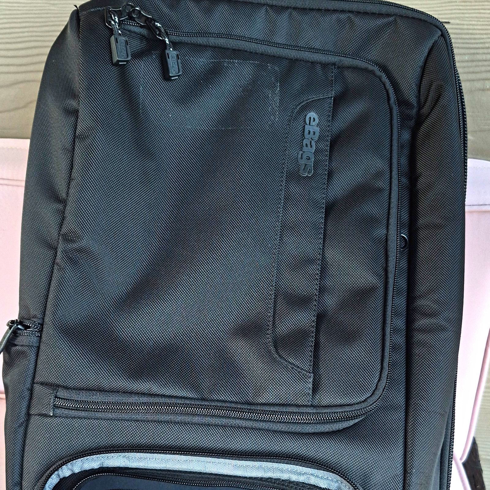 eBags Nylon Laptop Backpack 15" Padded Laptop Compartment Orange Lining EB2184