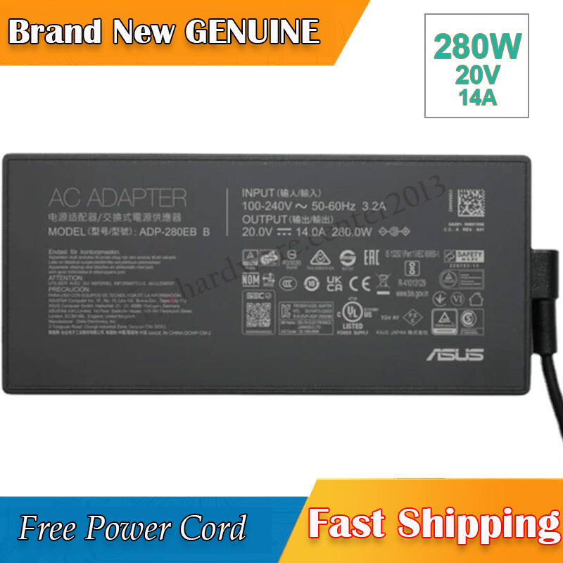 Genuine 6PHI 280W ASUS 20V ADP-280EB B Power Gaming Laptop Adapter