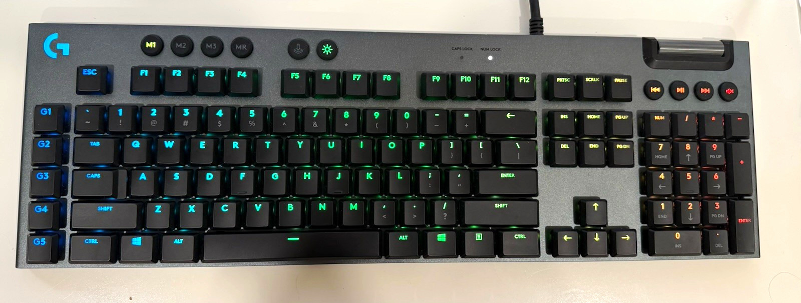 Logitech G815 Wired USB RGB Illuminated Gaming Keyboard Black QWERTY EN