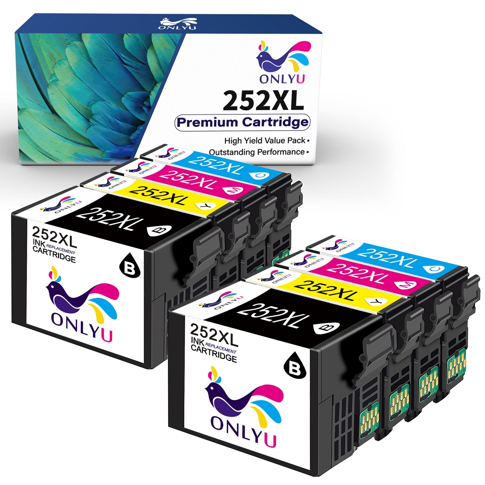 4-10P T252XL 252 XL Ink Cartridges For WorkForce WF-3620 WF-3640 WF-7110 WF-7610