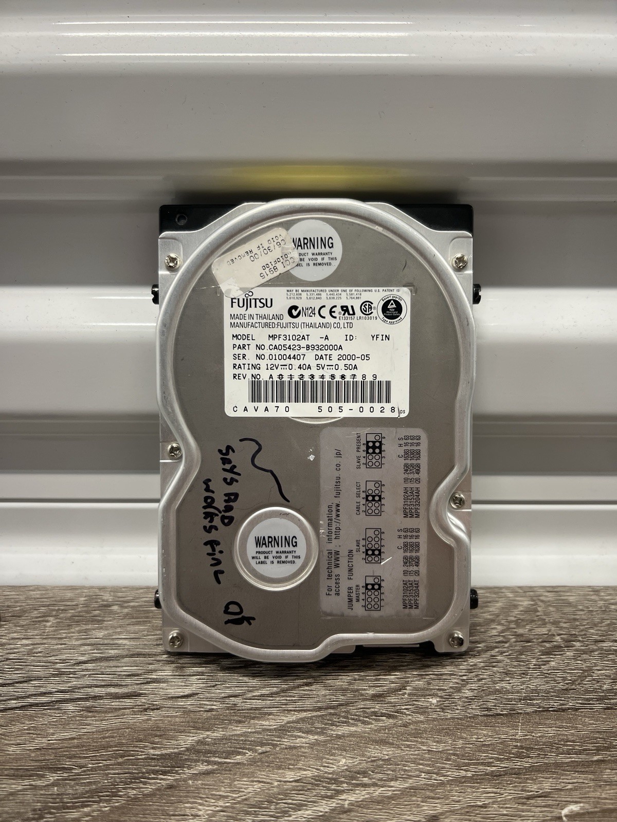 Fujitsu MPF3102AT -A 10.2GB 3.5" IDE Hard Drive *TESTED* read