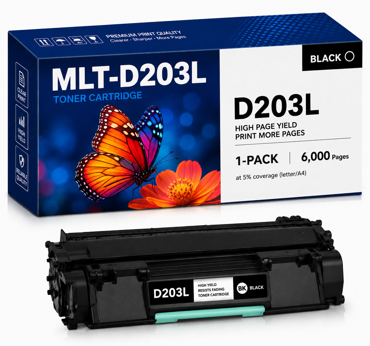 MLT-D203L Black Toner Cartridge Replacement for ProXpress M3320ND M3370FD