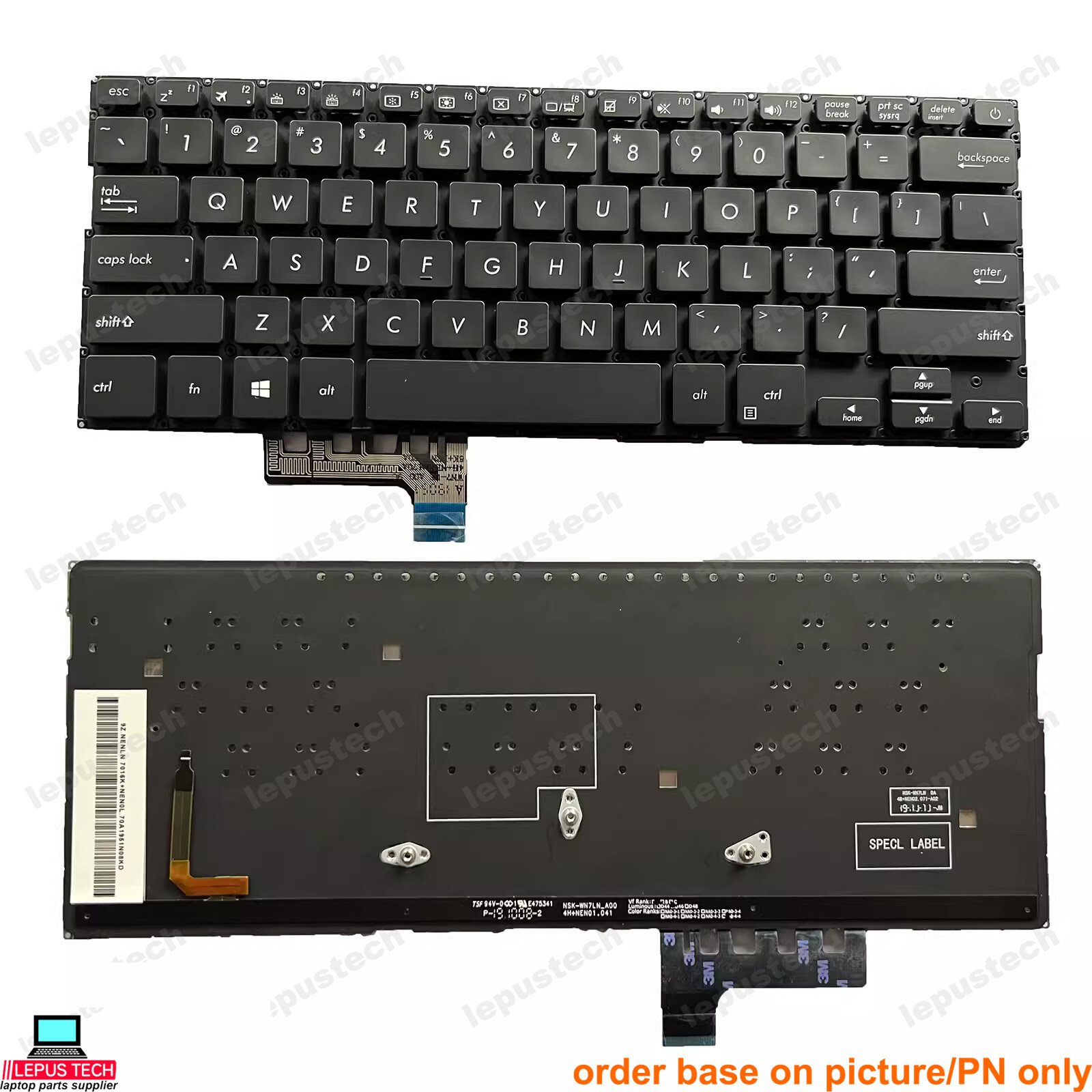 ASUS UX331 UX331UN UX331UA U3100U backlit US keyboard