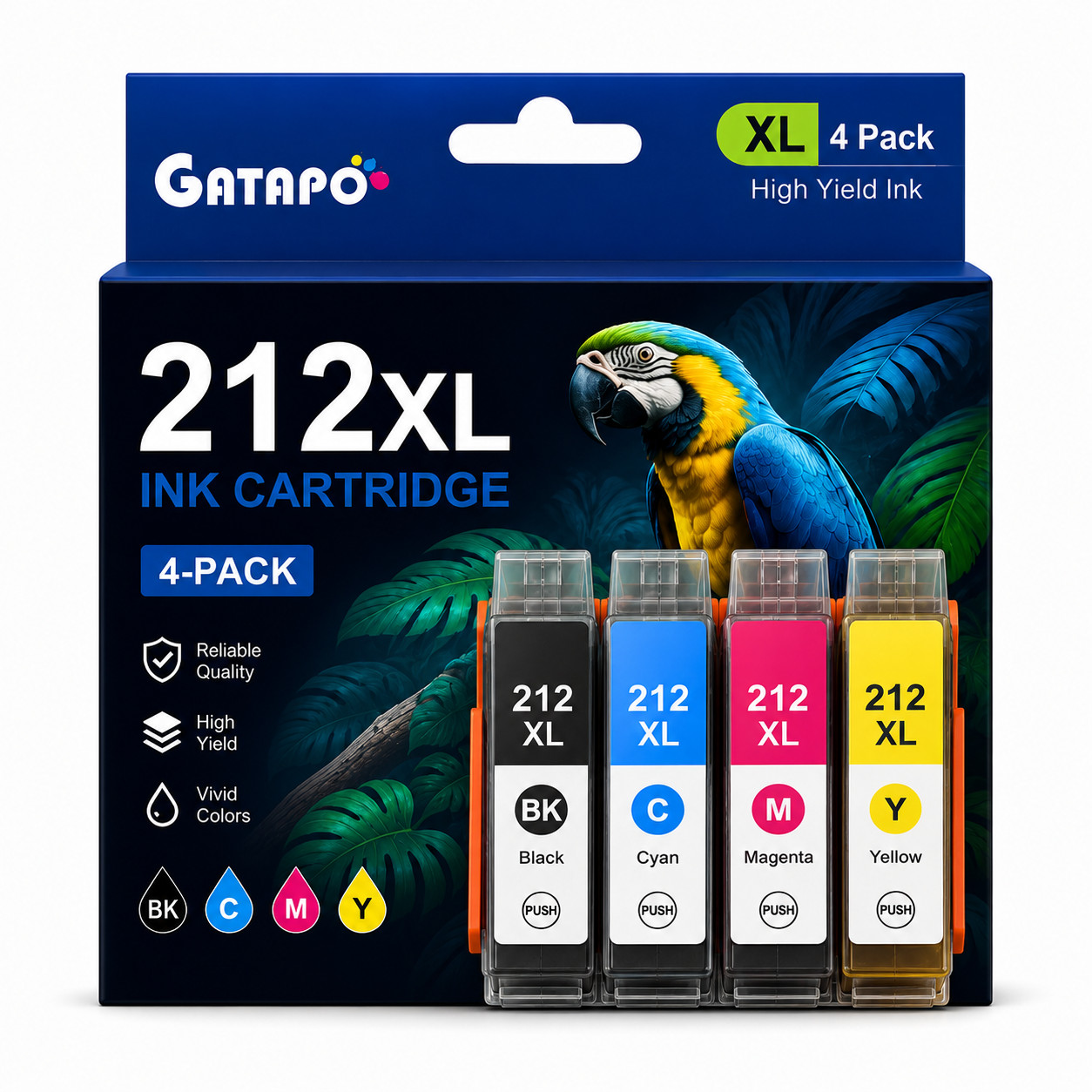 4PK 212XL Ink Cartridges Compatible For WorkForce WF-2830 WF-2850 XP-4100 4105