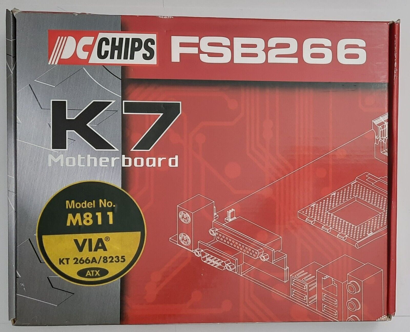 PCChips M811 Socket A AGP Motherboard NOS