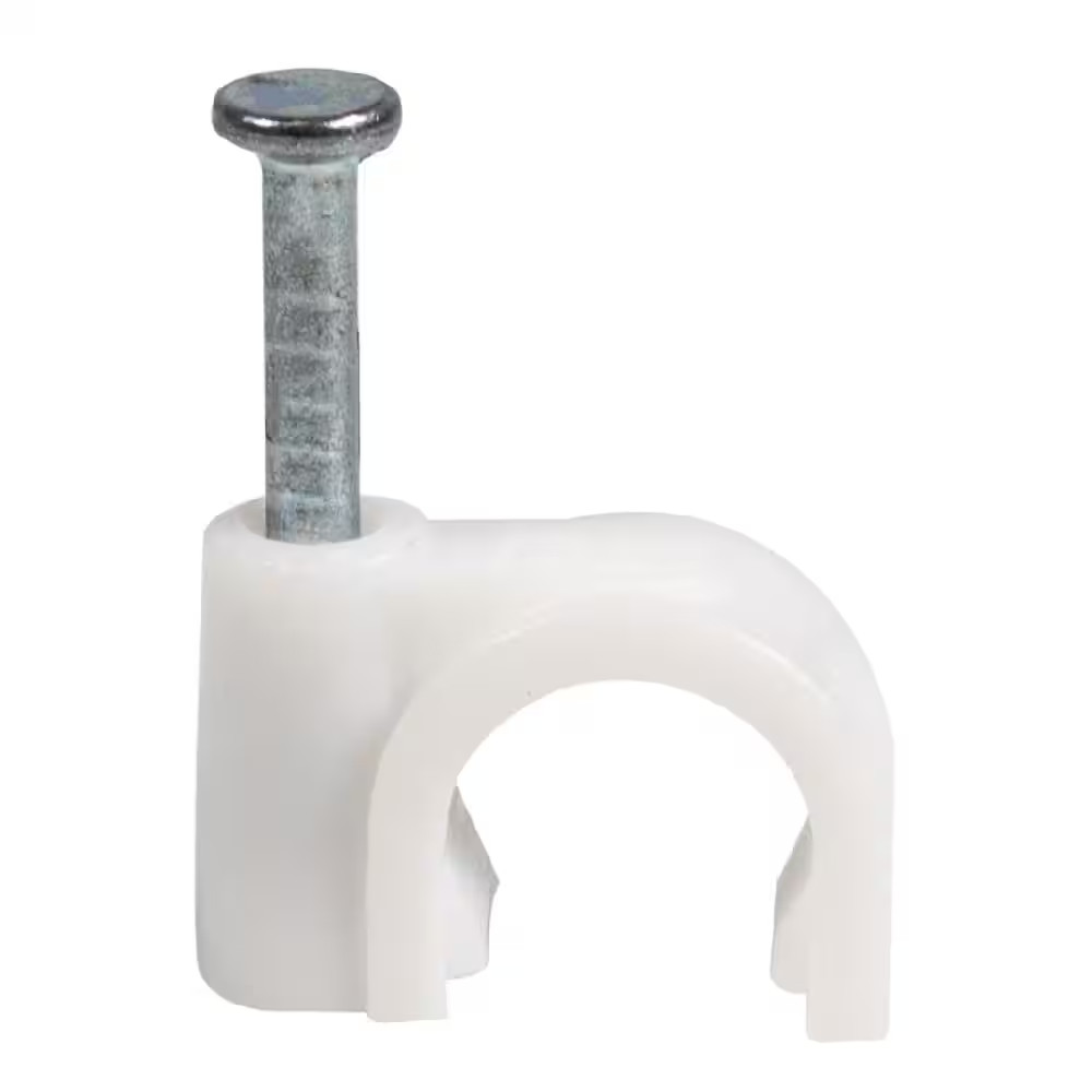 7 Mm Cable Clips, White, 100-Pack  New