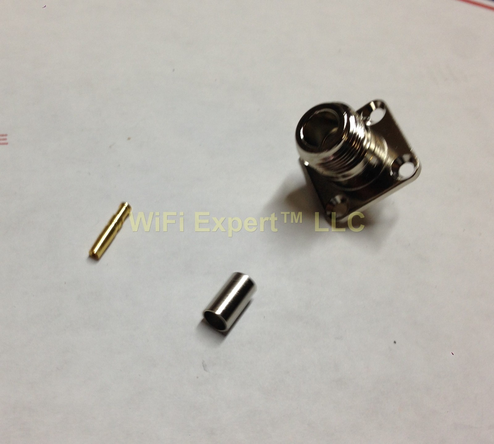 N Female Flange Crimp RF Cable Connector for RG58 LMR195 RG142 RG400 USA