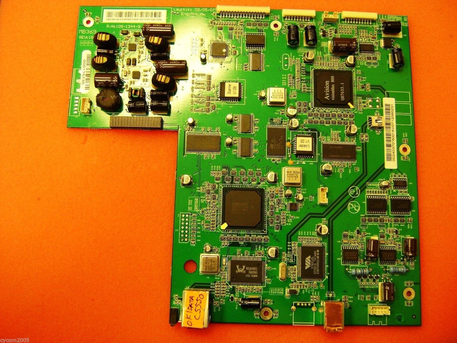 Okidata C5550 Inkjet Printer Network & USB Controller Board