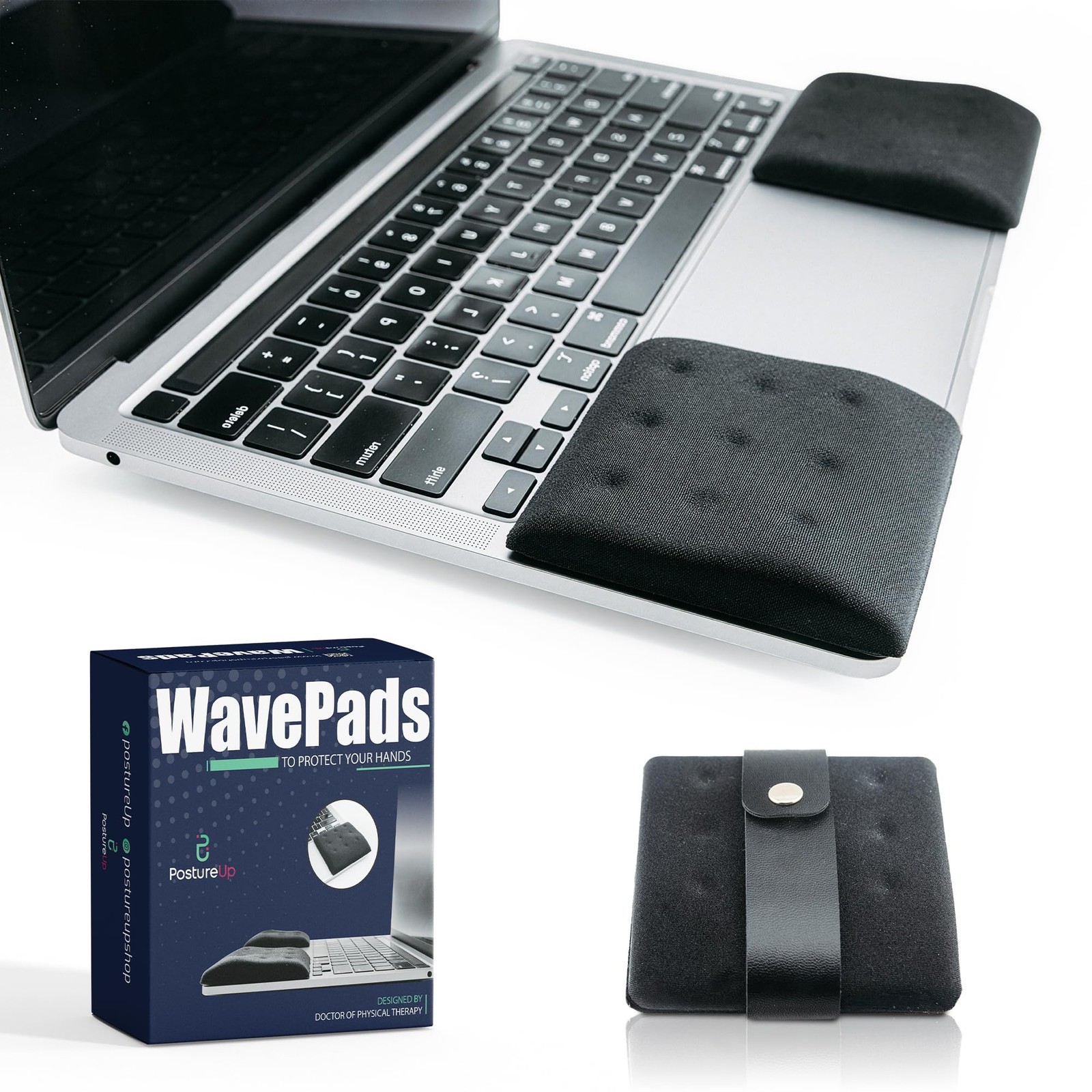 WavePads by PostureUp – Original Two Pack Adjustable Wrist Rests for Laptop a...