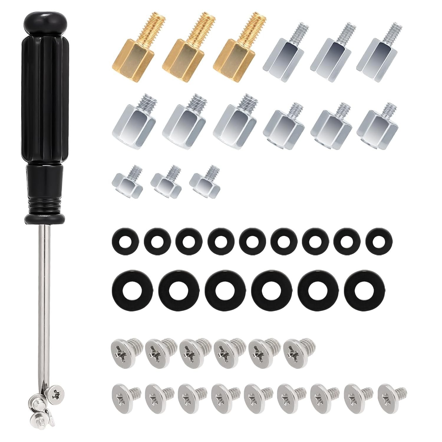 46 PCS M.2 NVMe SSD Mounting Screws Kit for Asus Gigabyte ASRock MSI Dell