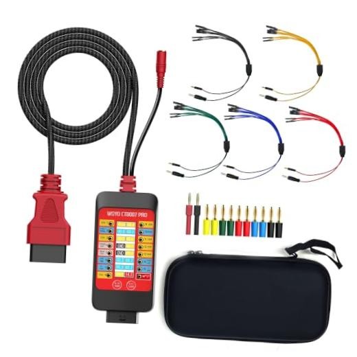 CTB007 PRO 12V/24V OBD2 Breakout Box with LCD Display 16PIN Vrms, 150cm/59inch