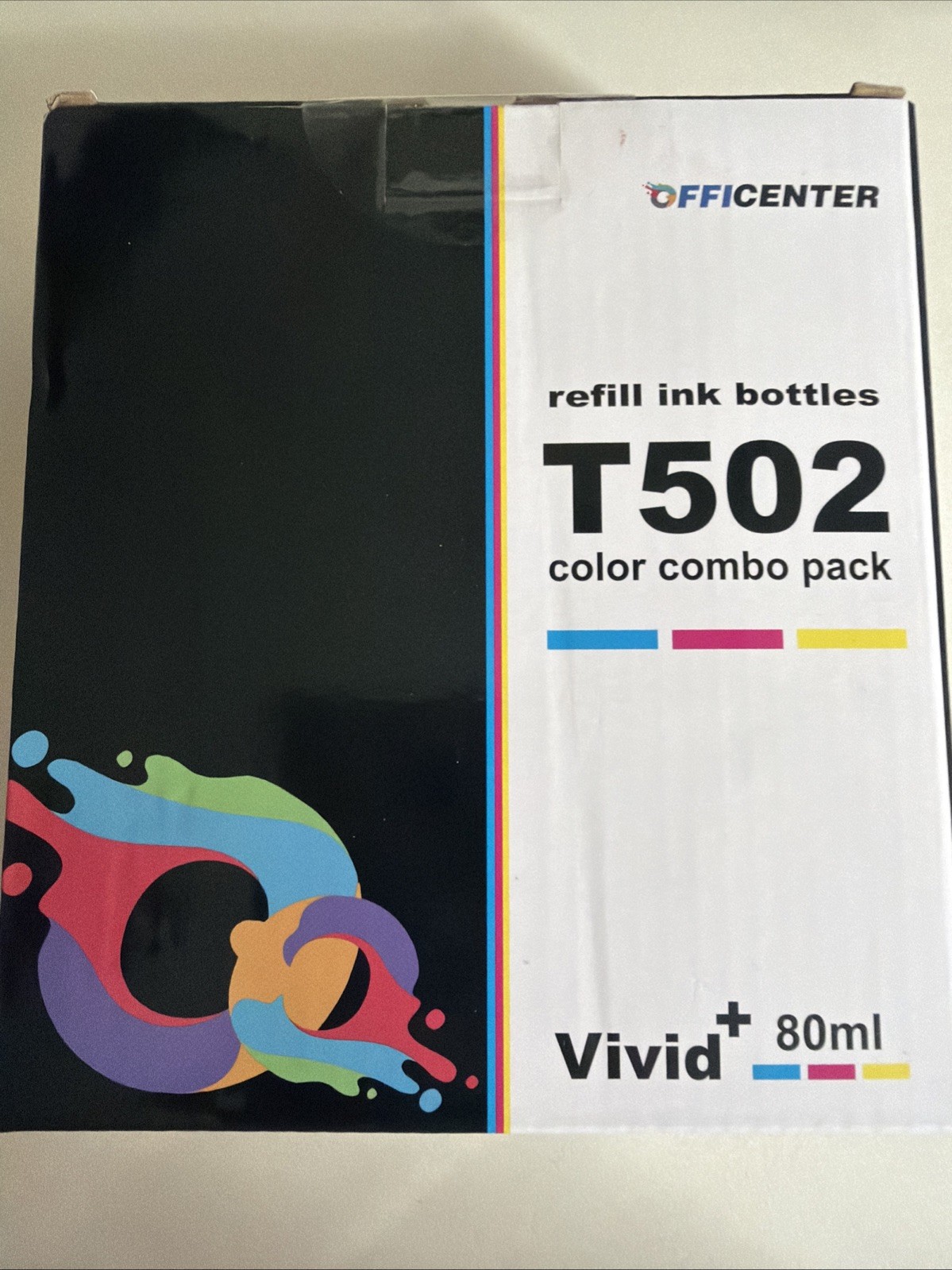 Officecenter T502 Color Combo Pack Tri Color Ink, Refill Bottles 80 Ml Vivid ￼