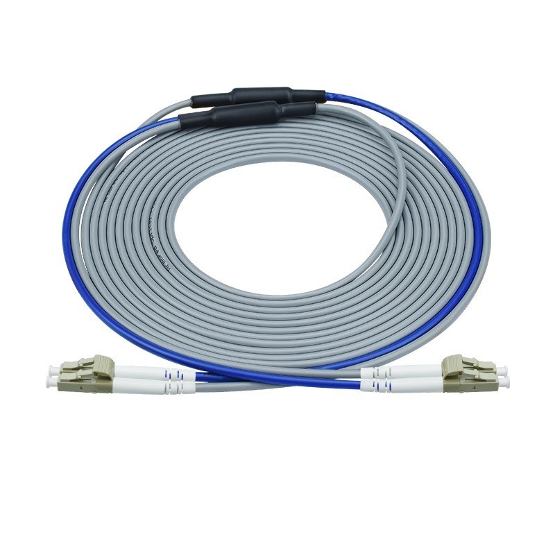 1~30M Armored Duplex Multimode Fiber Patch Cable OM1/OM2/OM3 FC/SC/ST/LC UPC 10G