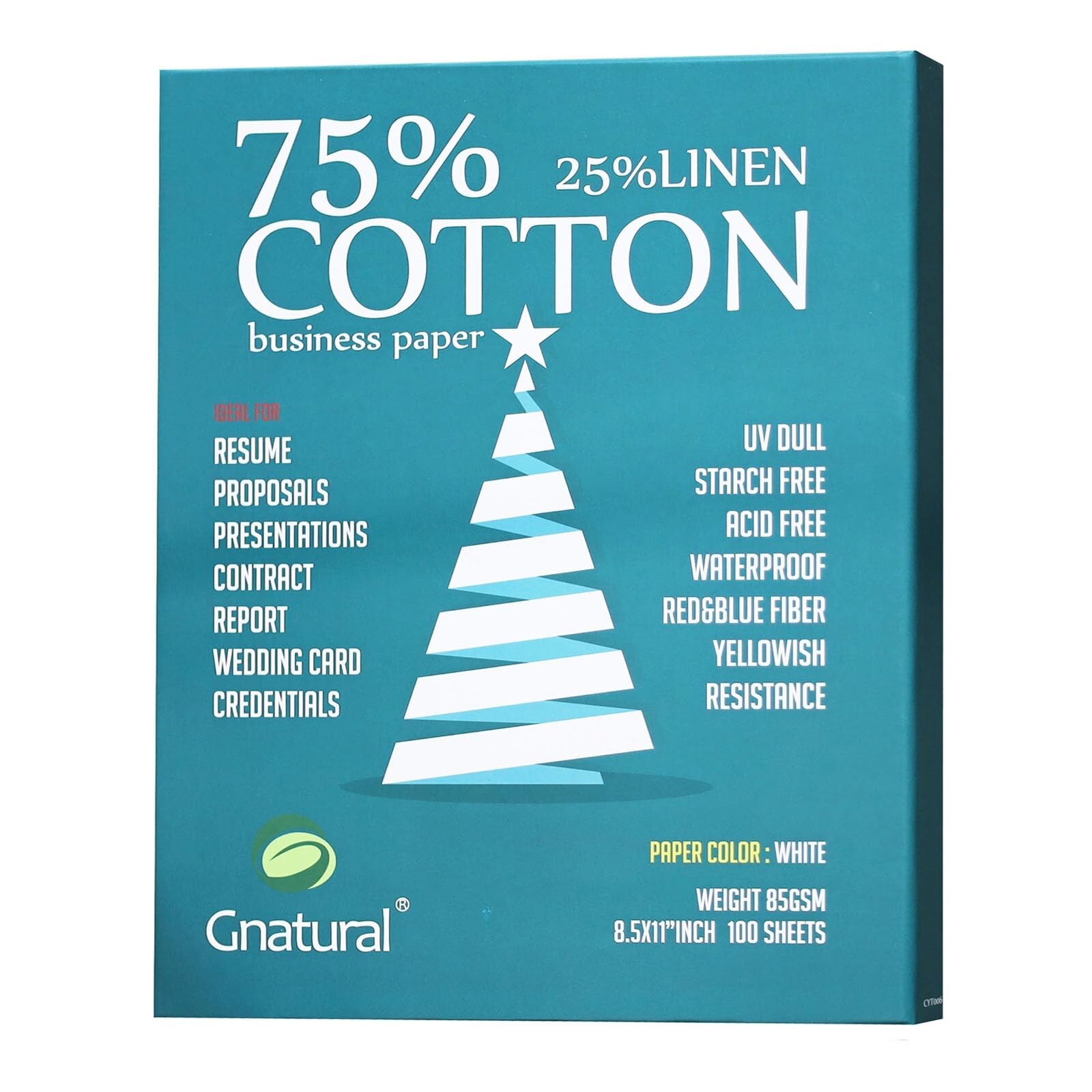75% Cotton 25% Linen Paper, 85gsm Inkjet Printing Paper, 8.5"x11" White Color...