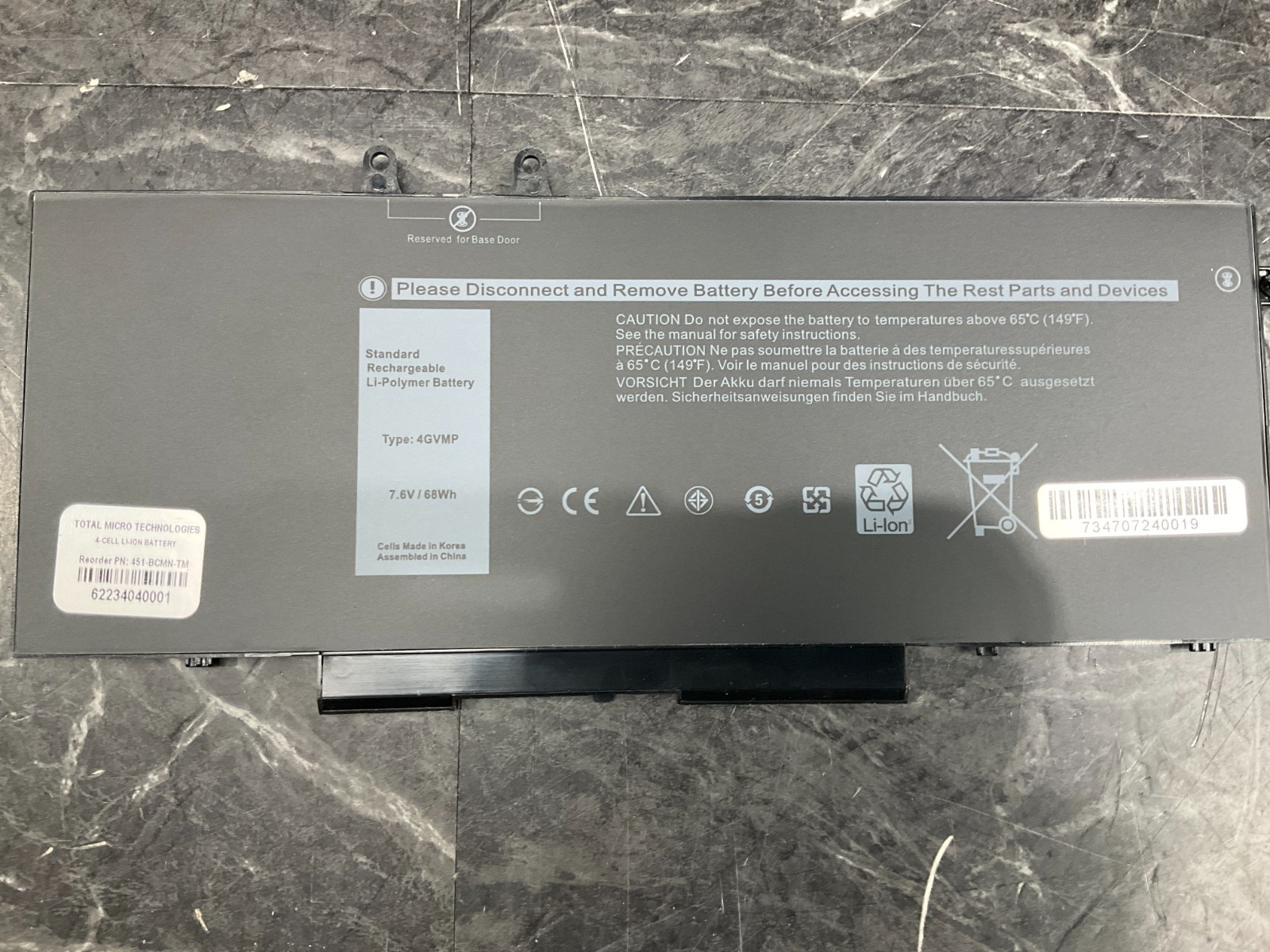 Total Micro 4-Cell Battery Dell Latitude, Precision 451-BCMN-TM ✅ ❤️️ ✅