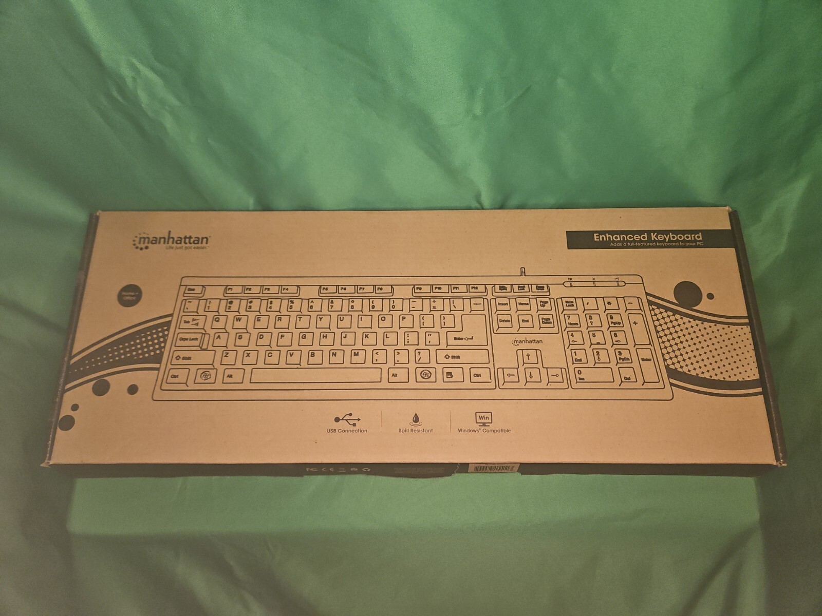 MANHATTAN 155113 Black USB Wired Standard Enhanced Keyboard