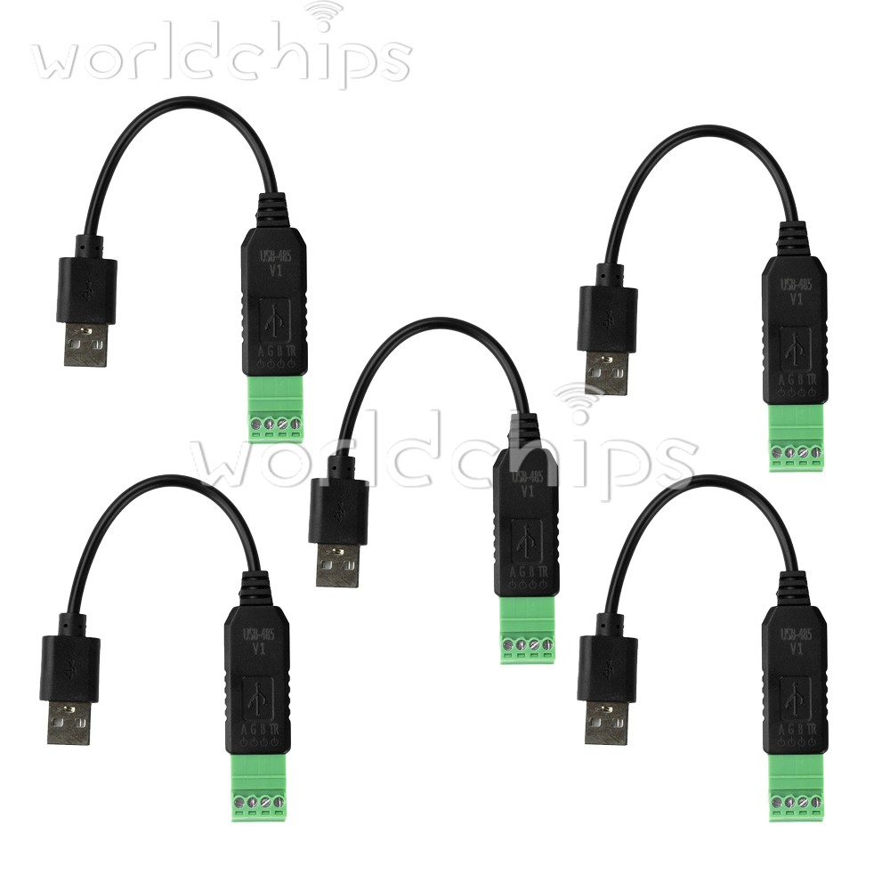 5pcs USB to RS485 serial converter communication CH340 PLC serial port IO module
