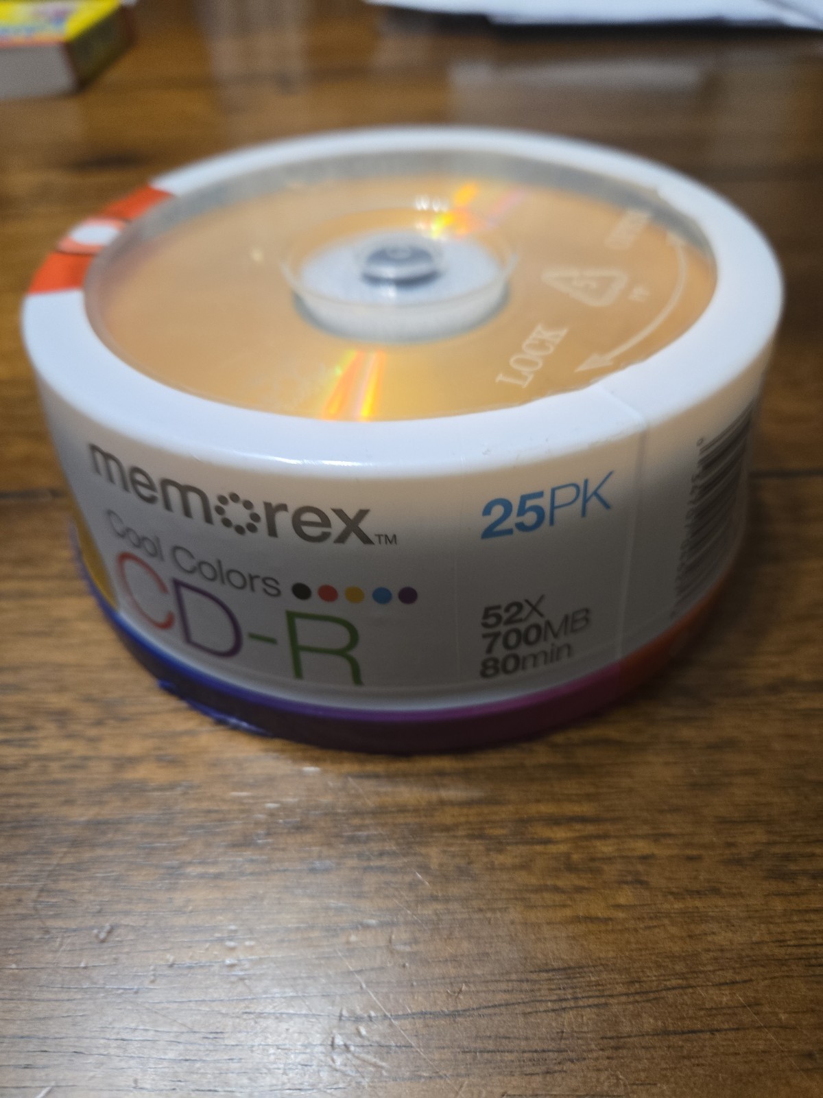Memorex Cool Colors CD-R, 25 Pack, 52X 700 MB 80 Min, *NEW & SEALED*