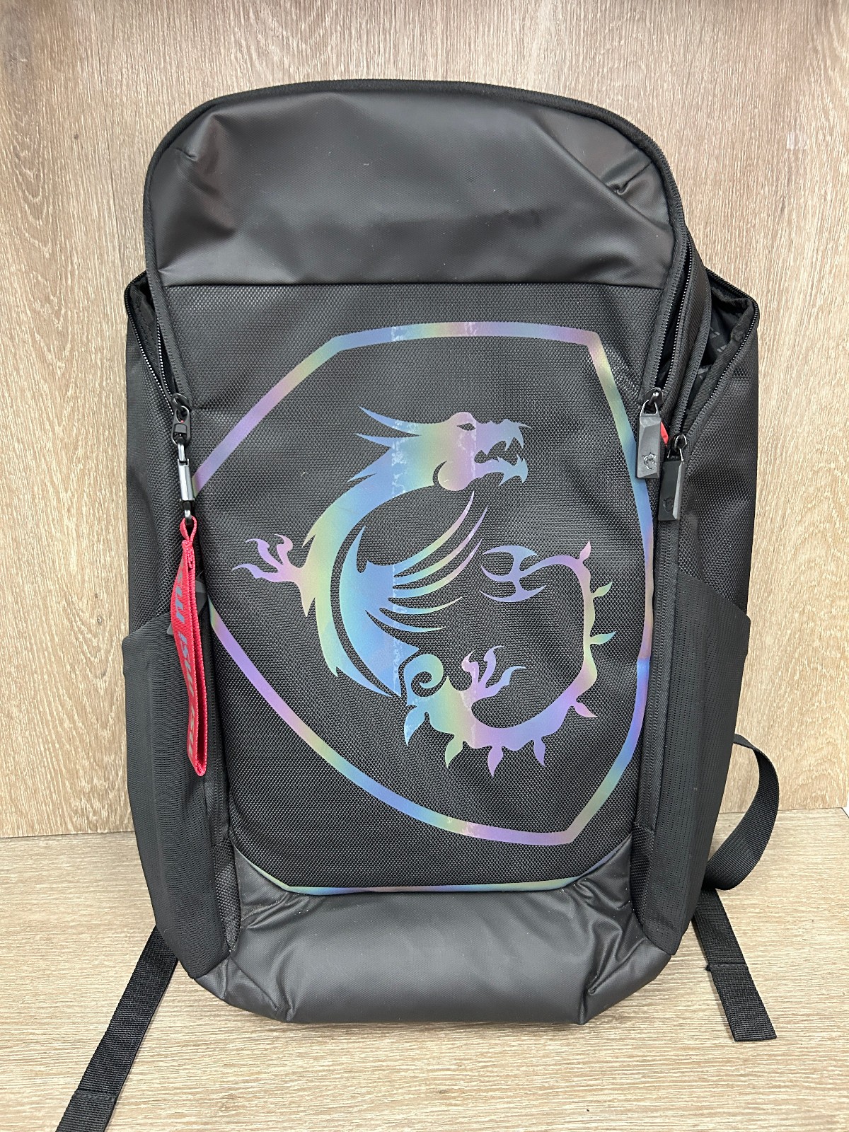 MSI Titan Gaming Dragon Backpack, Black Polyester Pack Carry Bag 15.6"-17.3"