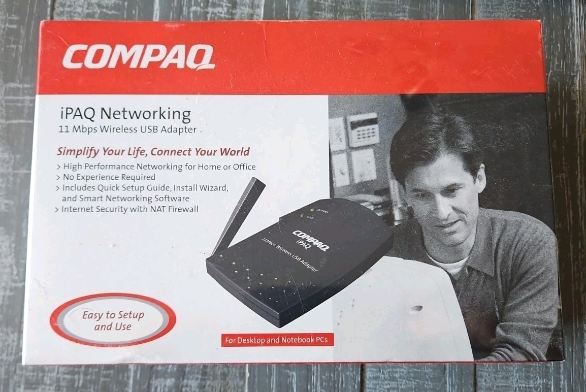 Compaq iPAC Networking 11 Mbps Wireless USB Adapter For Desktop & Notebook PCs