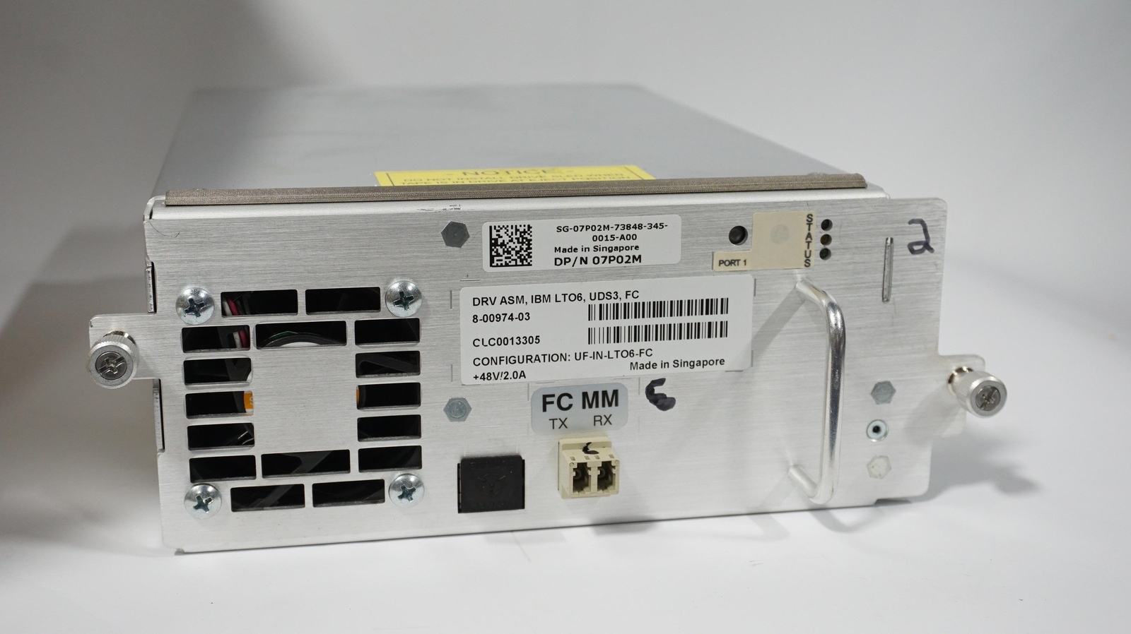 IBM 35P1264 ULTRIUM LTO 6 8GB/S FC LTO6 TAPE DRIVE IN DELL 7P02M ML6000 CARRIER
