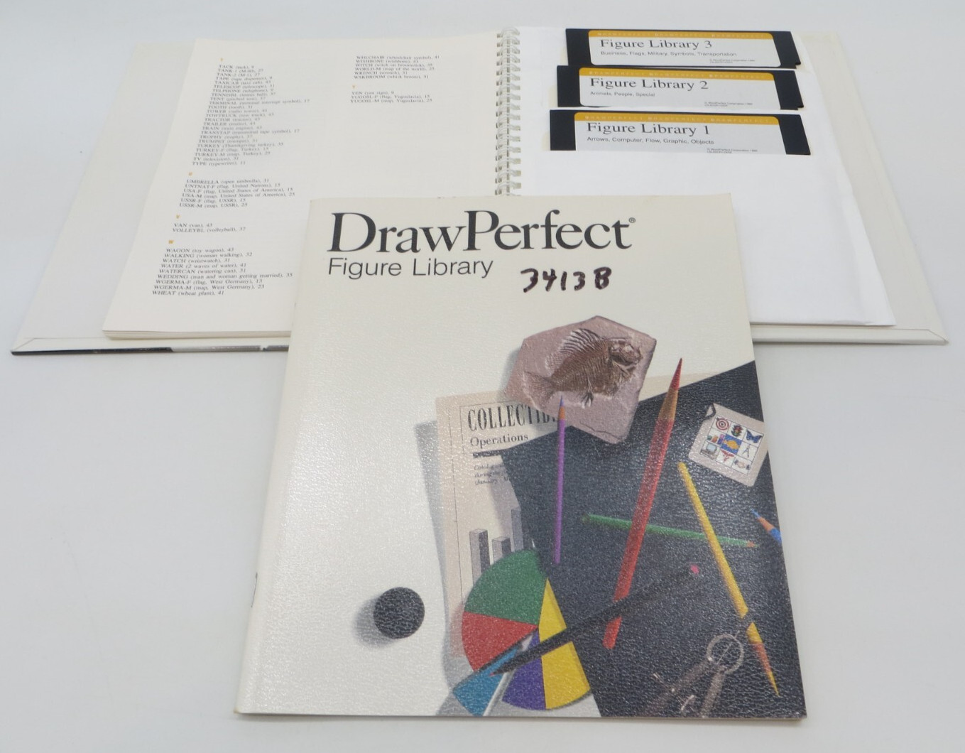 WordPerfect DrawPerfect Figure Library 5.25" Floppy Disks Computer Program Discs