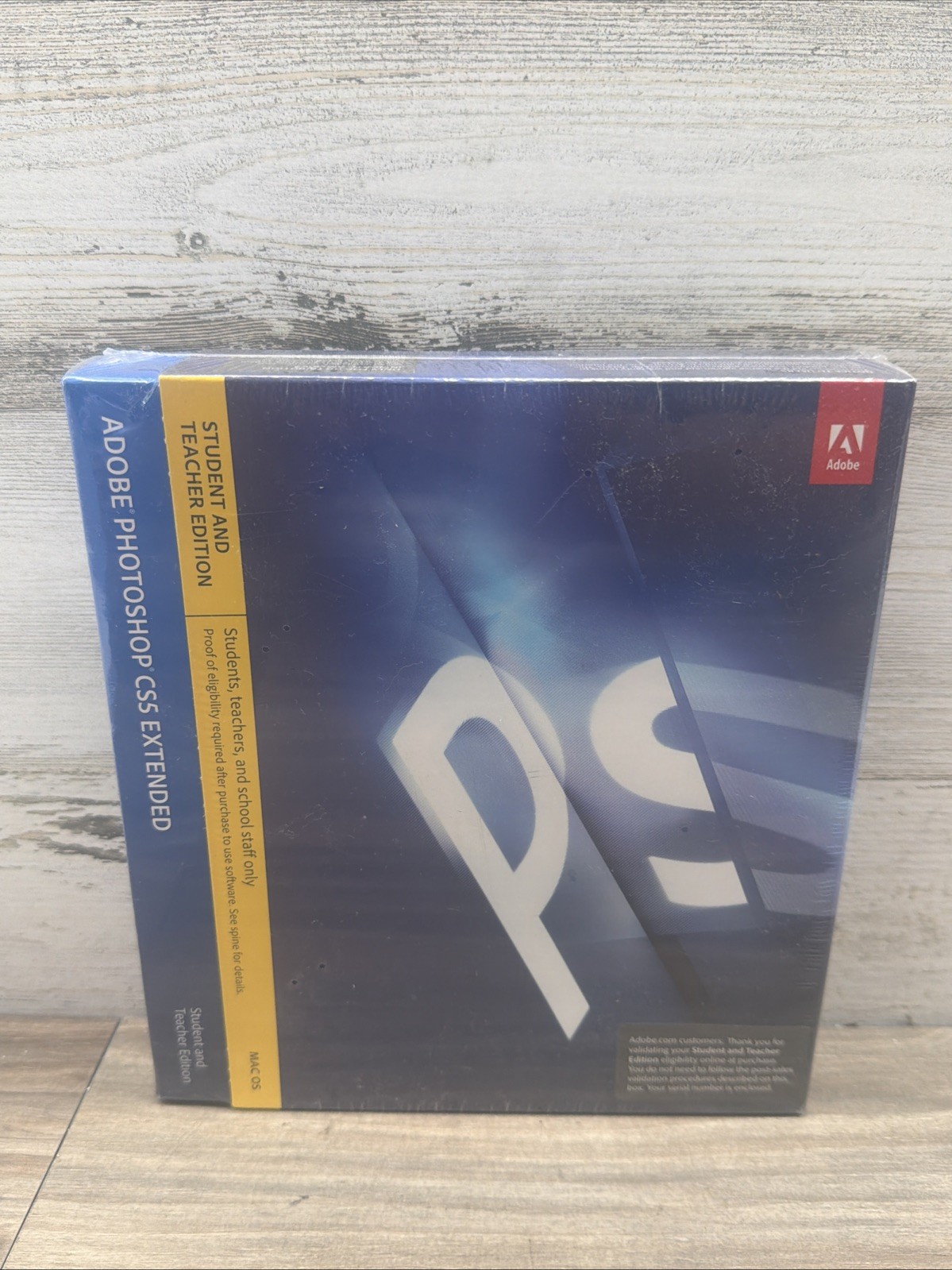 Adobe Photoshop CS5 Extended Mac OS Student Teacher New Sealed