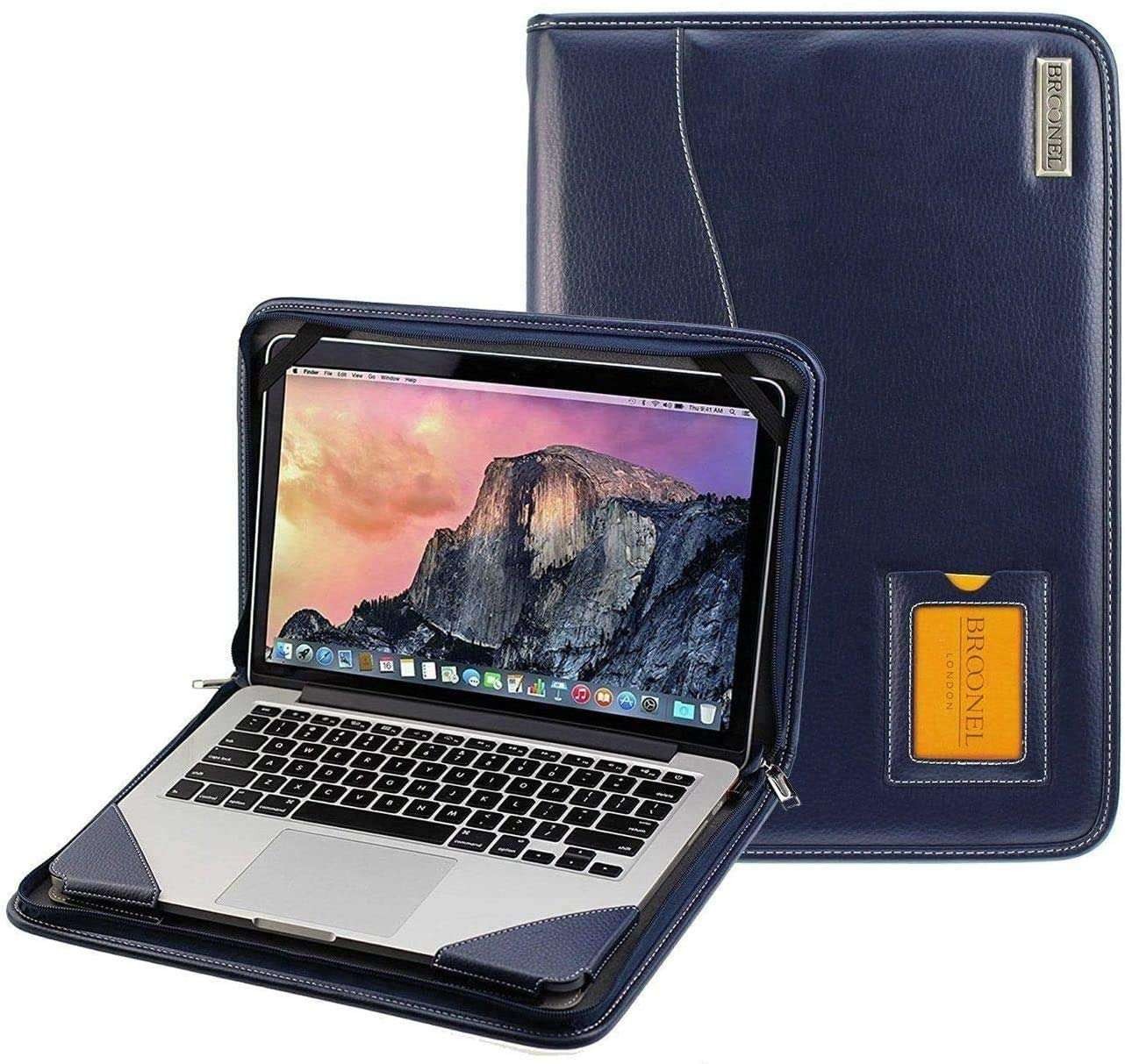 Broonel Blue Leather Contour Case For NEC Lavie Vega 15.6"