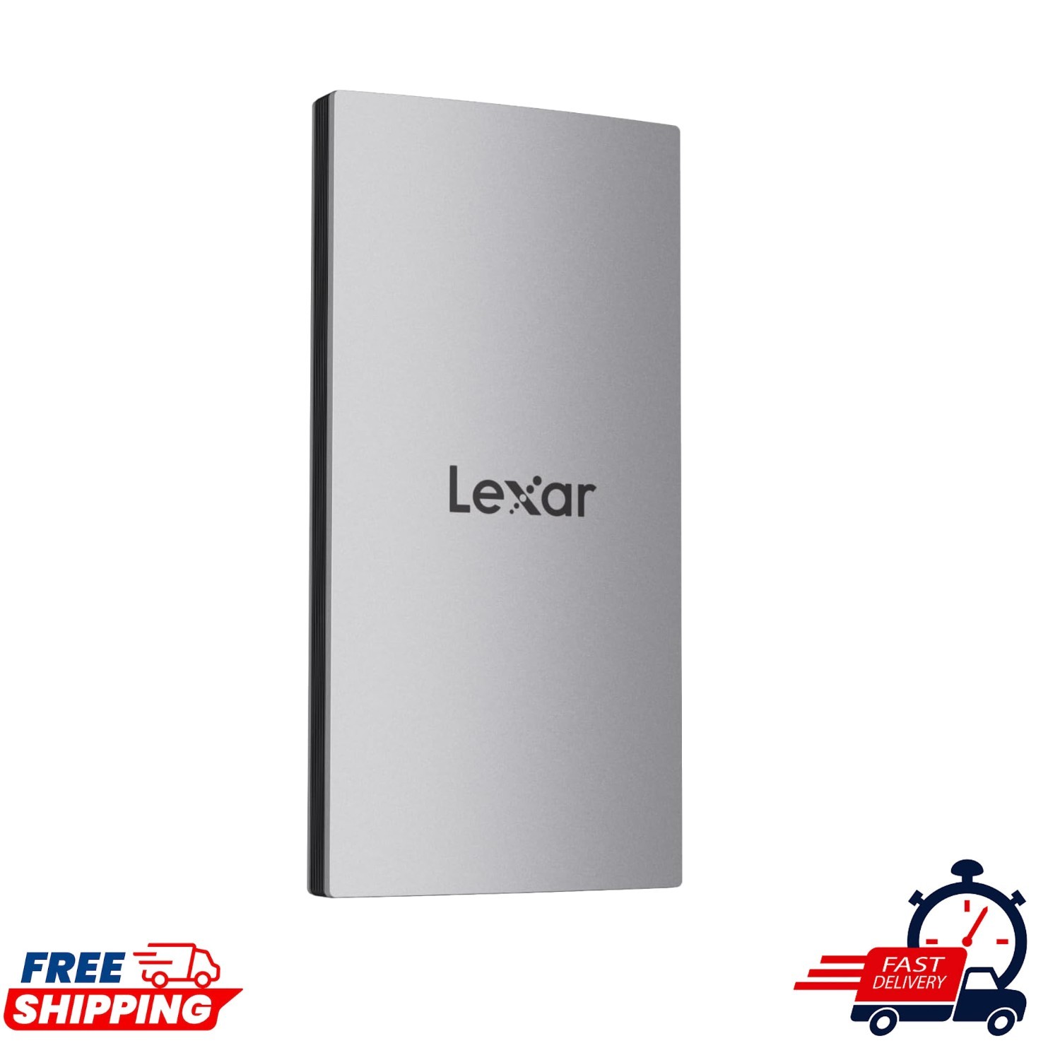 1TB Silver External SSD - Super Fast USB 3.2 Gen 2, AES Encryption, Lightweight