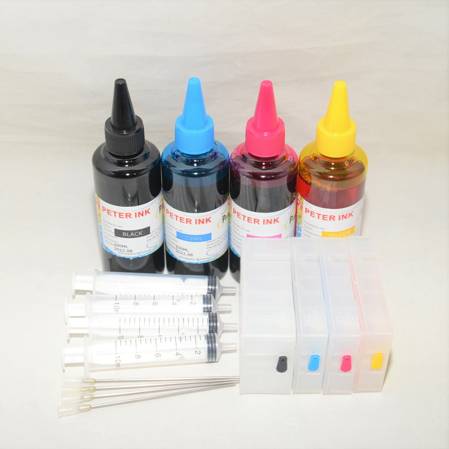 4X100ML Dye Ink Refillable Cartridge Kit for Canon PGI-1200