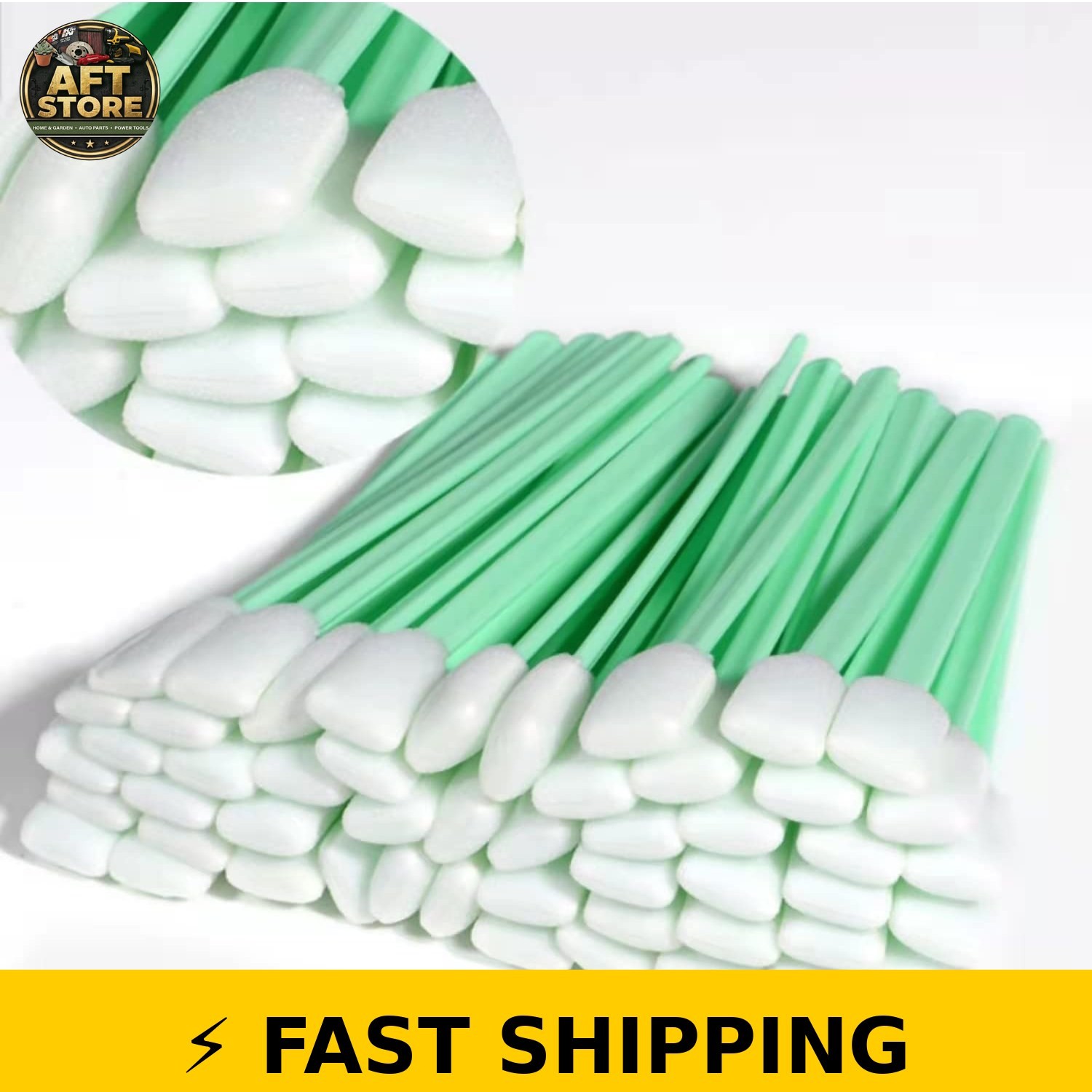 200 PCS JEPNJPU Foam Cleaning Swabs - Double-Layer Dust-Free
