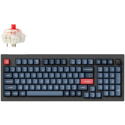 Keychron V5 Max 96% Custom Wireless RGB Mechanical Keyboard Red Switch Black VG