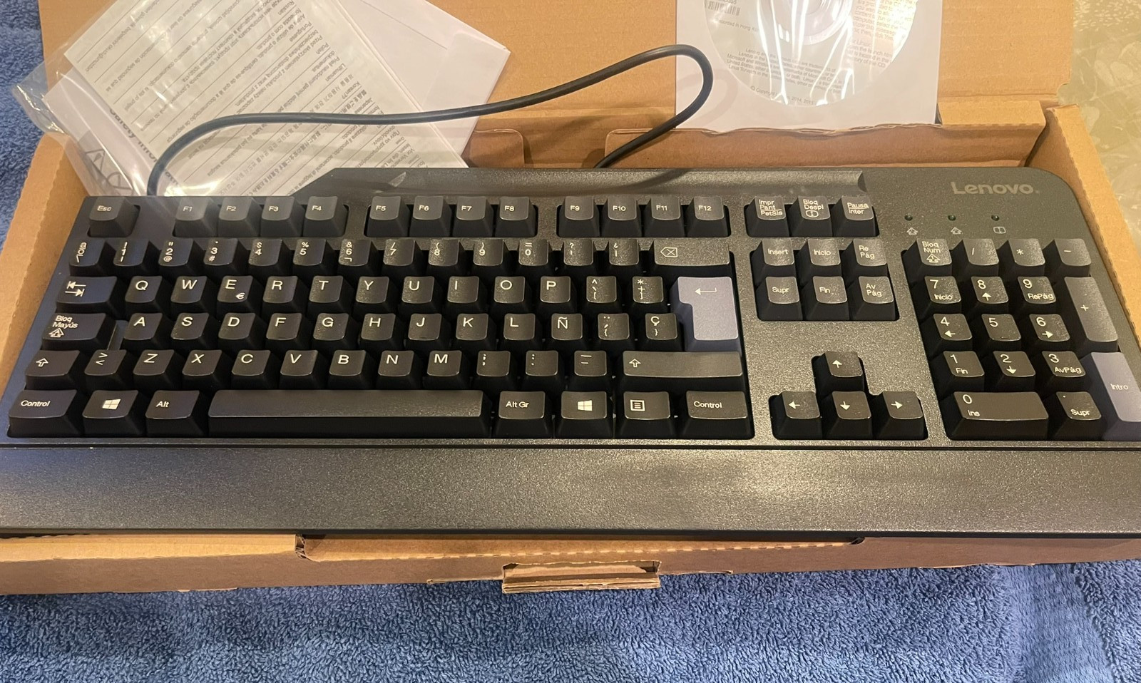 Lenovo SK-8825 54Y9400 USB Wired PC Computer Keyboard Black