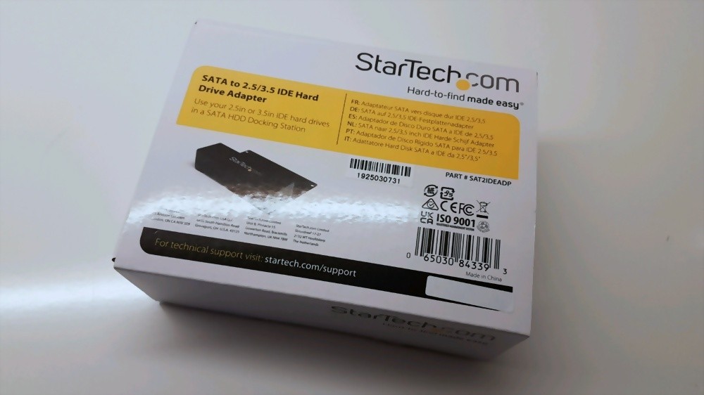 StarTech SAT2IDEADP SATA to IDE Hard Drive Adapter 2.5"/3.5" HDD/SSD Converter