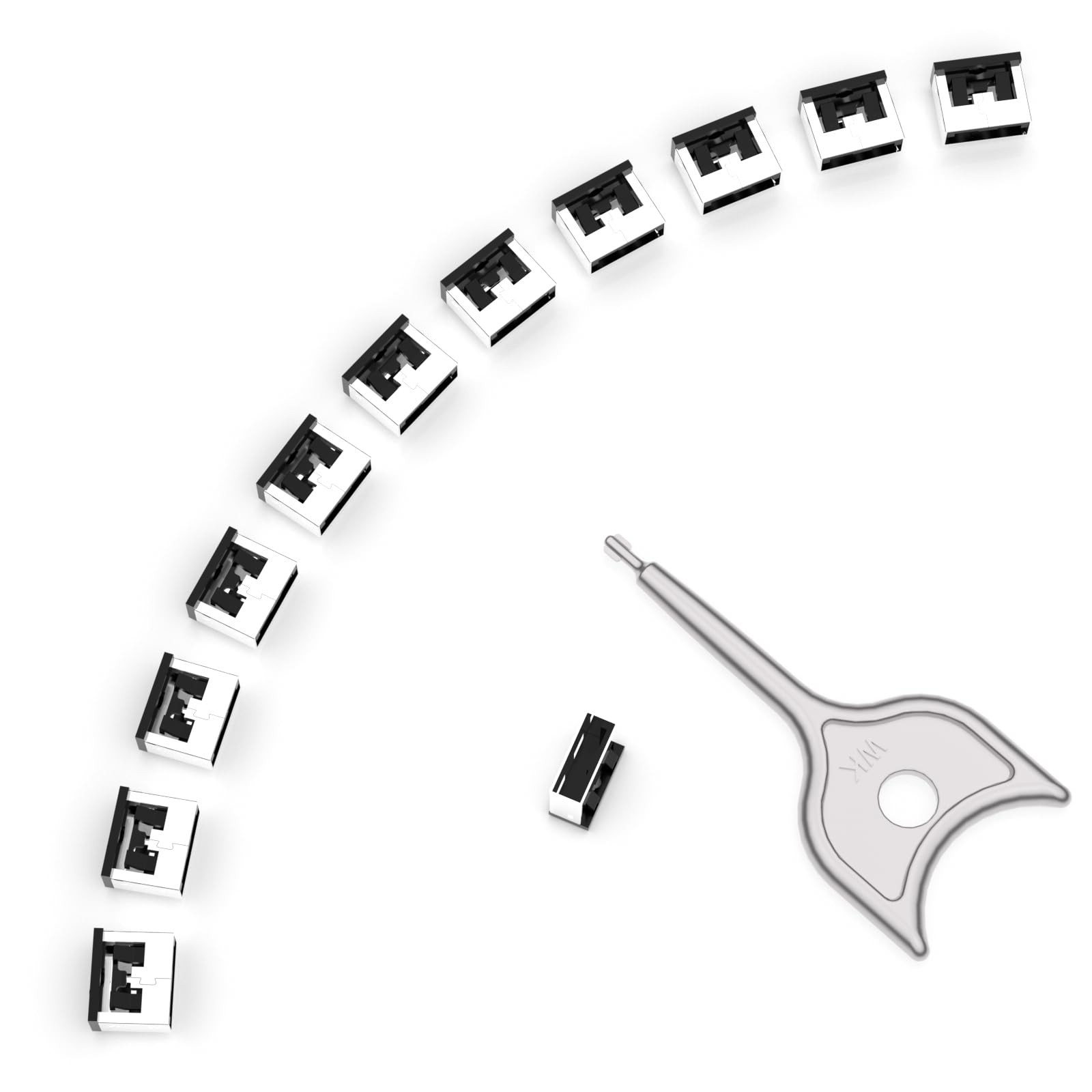 12PCS USB Metal Port Lock Blocker with 1 Key - Secure USB-A 12+1, Black