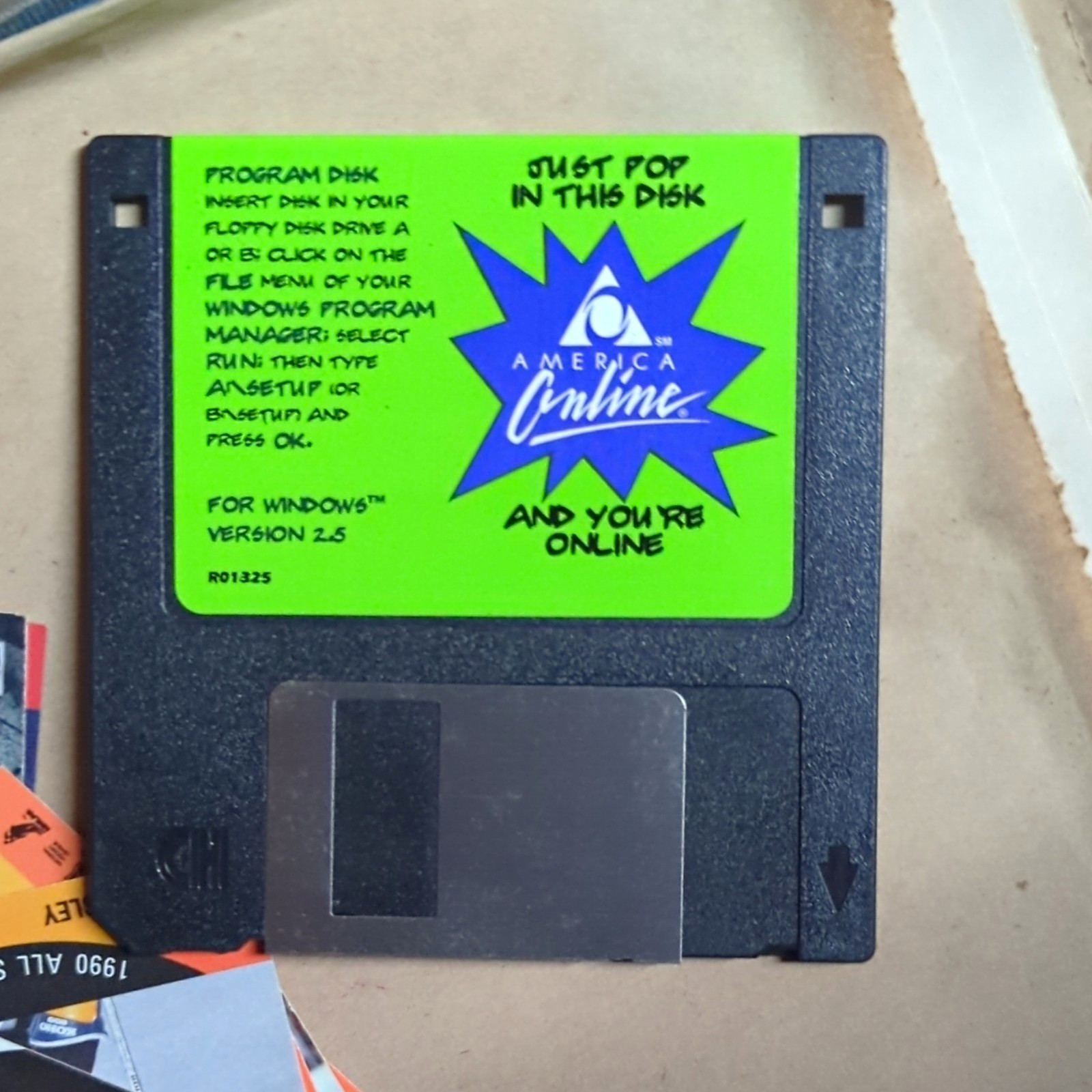America Online AOL Internet Service Software v2.5 for Windows 3.5" Floppy
