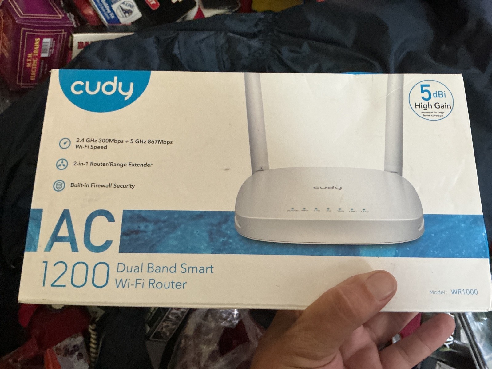 Cudy AC1200 Dual Band Smart Wi-Fi Router WR1000 5dBi Antennas 2-in-1 Router