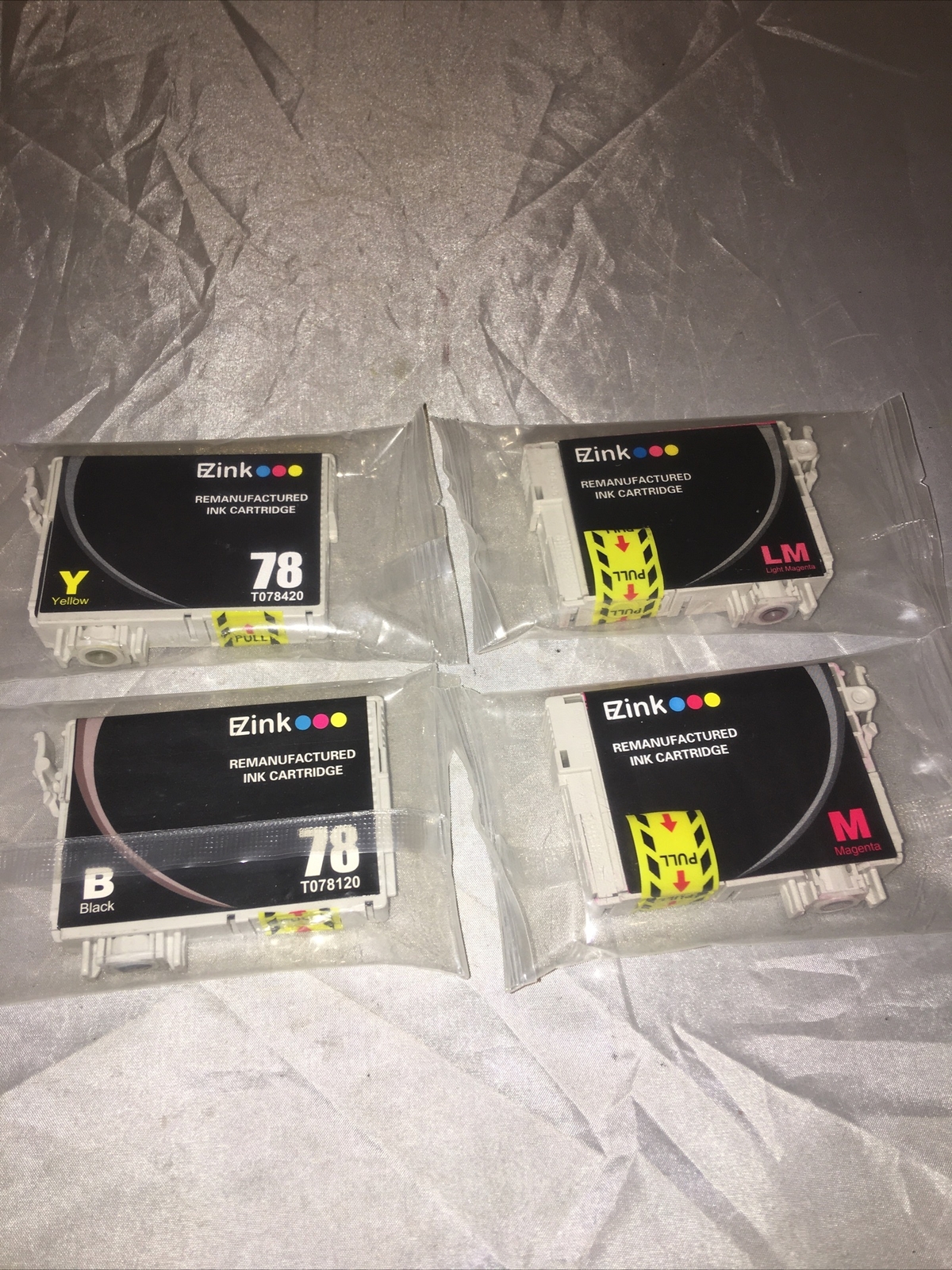 EZ Ink 78 4 Compatible Ink Cartridges Black  Yellow Magenta Light Magenta D11