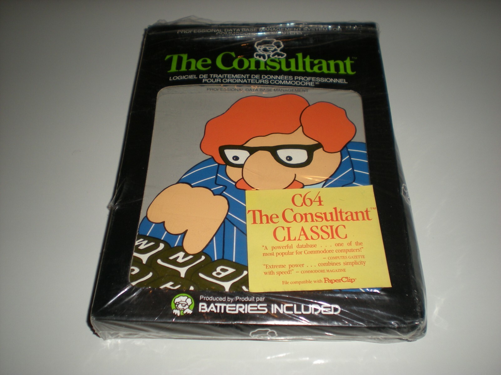 The Consultant Database Data Base Management program for Commodore 64