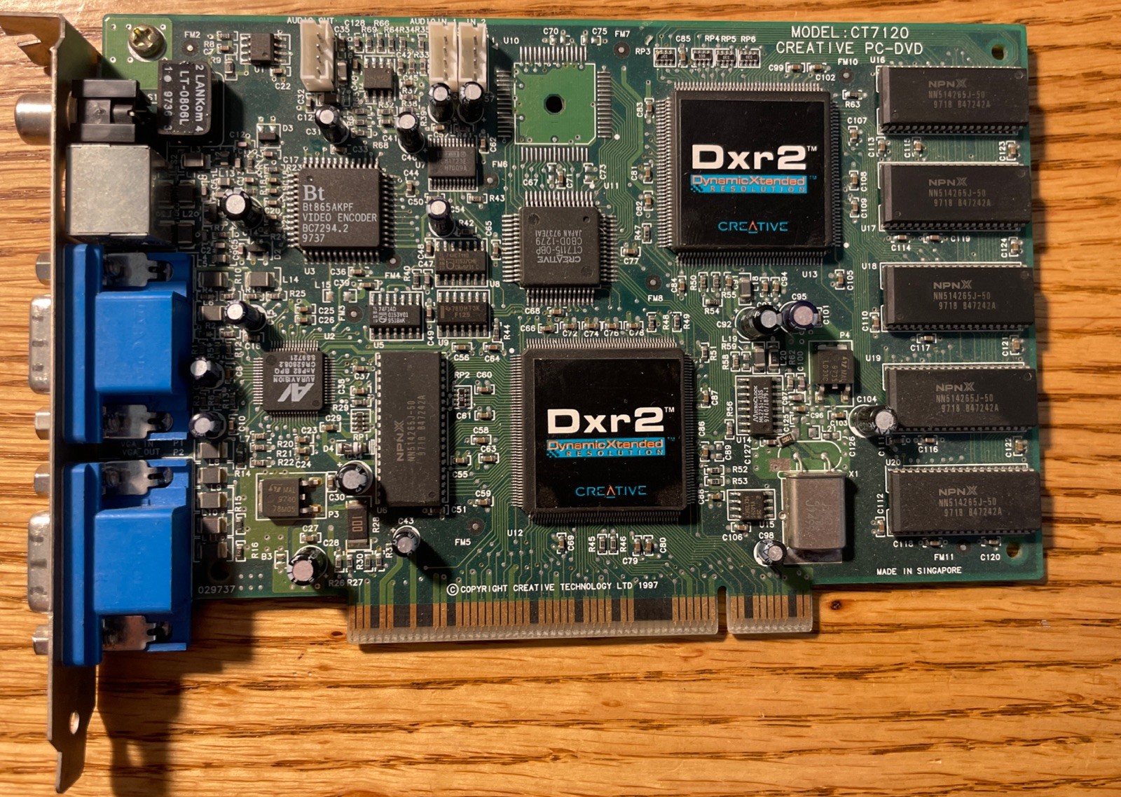 Creative Labs PCI Video Card DXR2 CT7120 (untested)